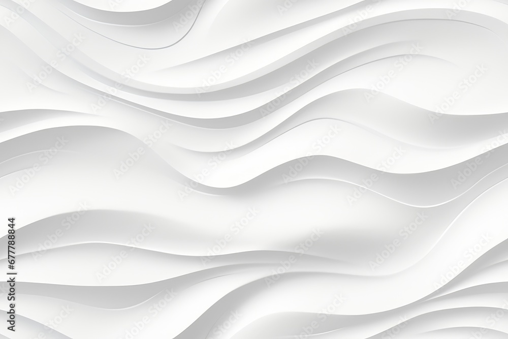 Poster white and light gray abstract wave modern background illustration. seamless pattern. generative ai