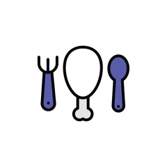 Food icon dsign with white background stock illustration