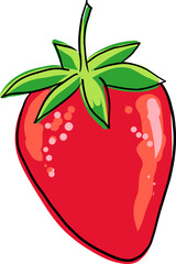 Strawberry hand drawn vector illustration.