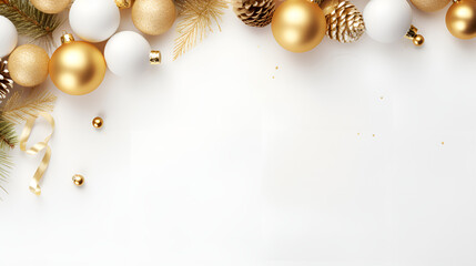 Naklejka na ściany i meble christmas background with balls,christmas background with baubles,christmas tree decoration,Sparkling Holidays: Captivating Christmas Backgrounds Adorned with Baubles,Tree Trimmings
