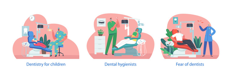 Characters In Dentist Office Sit In Sterile Chairs, while Sounds of Whirring Dental Tools Creates A Tense Atmosphere
