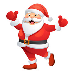 cartoon illustration of a happy santa claus  