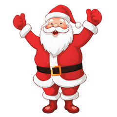 cartoon illustration of a happy santa claus  
