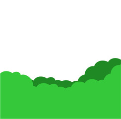 Green Bush Cartoon Vector Illustration 