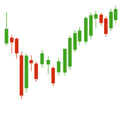 Forex Market Chart Vector Illustration 