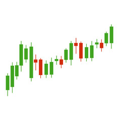 Forex Market Chart Vector Illustration 