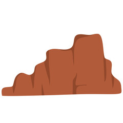 Cliff Hill Canyon Vector Illustration 