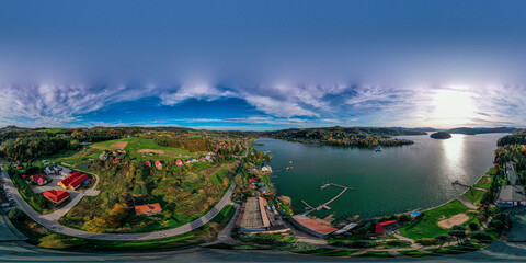 Panoramic picture 360, Małopolska Jezioro Rożnowskie, Bartkowa