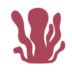 Seaweed Coral Handdrawn Icon Vector Illustration 