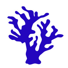 Seaweed Coral Handdrawn Icon Vector Illustration 