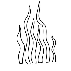 Seaweed Coral Icon Lines Style Vector Illustration 