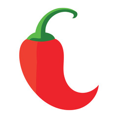 half jalapeno isolated on white