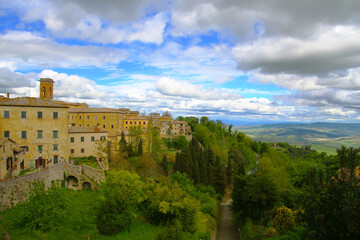 Fototapeta na wymiar View of old town Volterra in Tuscany, Italy