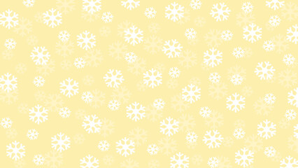 White and yellow seamless background with snowflakes