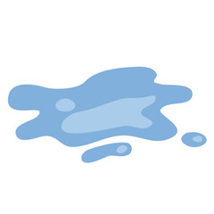 Water Puddle Vector Illustration 