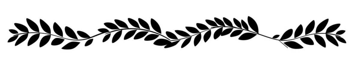 a black and white pattern of leaves is shown on a white background