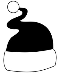 illustration of santa claus hat on transparent background