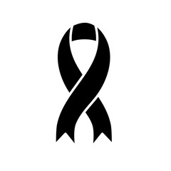 breast cancer awareness ribbon flat icon vector 