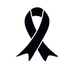 breast cancer awareness ribbon flat icon vector 