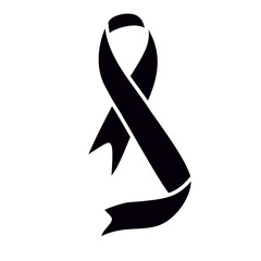 breast cancer awareness ribbon flat icon vector 