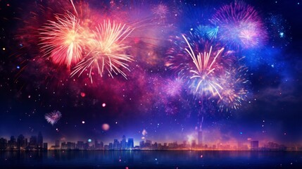 Fototapeta na wymiar Background wallpaper with fireworks. Dynamic background wallpaper for celebrations