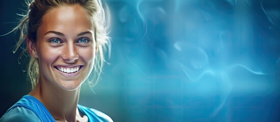 The girl a dedicated student worked hard in sports and fitness making her a successful team player her beaming smile and happy blue eyes were a celebration of health and the empowerment of 