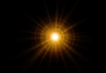 abstract of lighting for background. digital lens flare in dark background