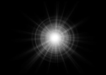 abstract of lighting for background. digital lens flare in dark background