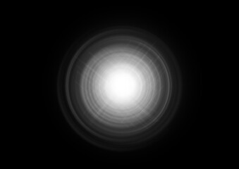 Neon circle light frame, empty blue pink gradient banner, round glow ring with reflection on black background 3d render. Night club or casino electric signboard with glowing border. 3D illustration