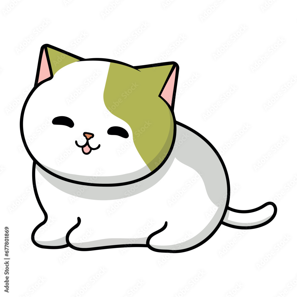 Sticker cat mascot small