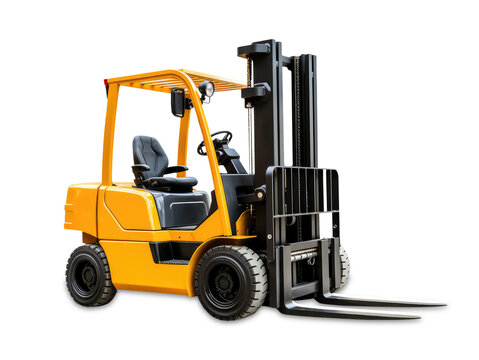 forklift isolated from transparent background