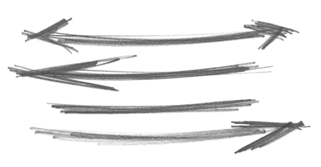 Grunge arrow graphite pencil isolated on white