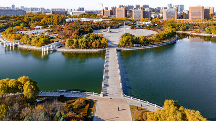 Autumn urban landscape of Changchun, China