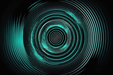 Abstract technology circles on dark background