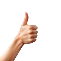 thumb up isolated on white, PNG