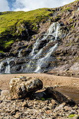 waterfall in the mountains