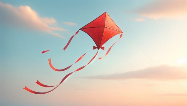 Serene Sky with Red Kite