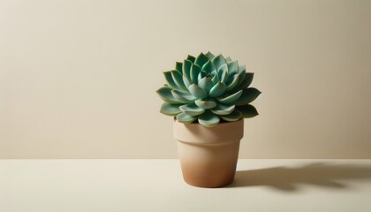 Minimalist Echeveria Succulent in Terracotta Pot