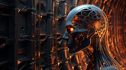3D abstract art, artificial intelligence, machine learning, deep learning, background wallpaper