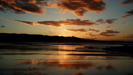Spanish sunset in Asturias