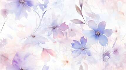  a close up of a bunch of flowers on a white background with blue and pink flowers in the middle of the picture.