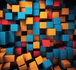 Abstract background with cubes. Generative AI