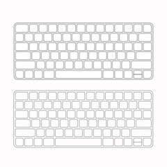 
Computer keyboard vector isolated illustration - obrazy, fototapety, plakaty