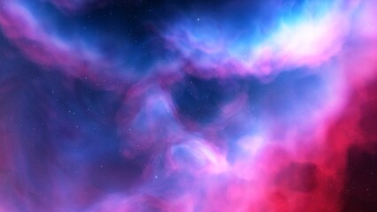 Deep space nebula with stars. Bright and vibrant Multicolor Starfield Infinite space outer space background with nebulas and stars. Star clusters, nebula outer space background 3d render
