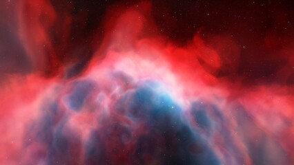 Deep space nebula with stars. Bright and vibrant Multicolor Starfield Infinite space outer space background with nebulas and stars. Star clusters, nebula outer space background 3d render
