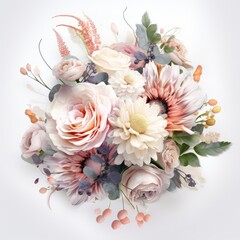 bouquet of flowers on a white background