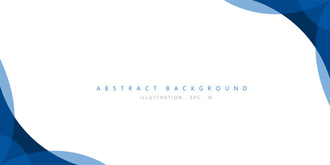 Blue vector curve modern background with white space for text and message. concept design