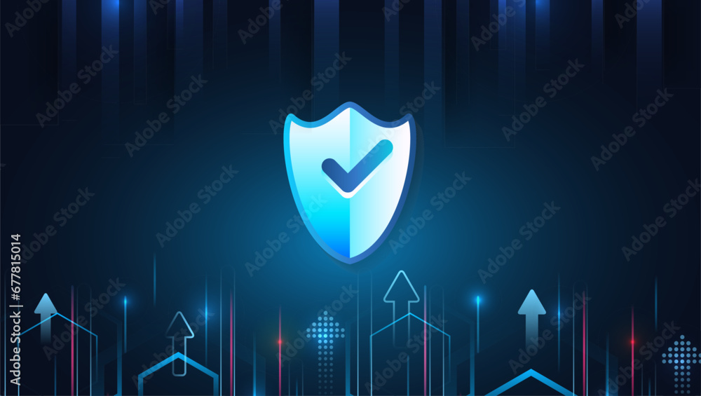 Poster hi-tech various background. cyber security for business and internet projects. vector illustration o