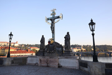 Detail of the Charles Bridge in Prague