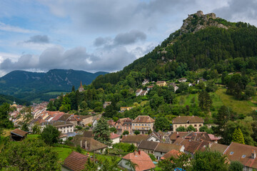 Fototapeta na wymiar Vue sur Salins-les-Bains, France